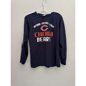 NFL TEAM APPAREL CHICAGO BEARS Youth XXL 18 Pullover Long Sleeve Shirt Navy
